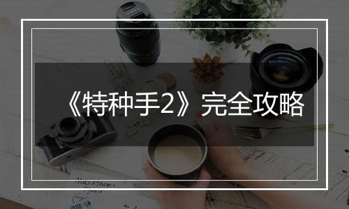 《特种手2》完全攻略